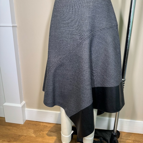 Boss By HUGO BOSS Asymmetrical Skirt with Faux Leather Hen - Picture 3 of 8